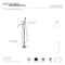 Kingston Brass Freestanding Tub Faucet, Polished Chrome, Freestanding KS8131DKL - alternate 2